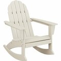 Polywood ADR400SA Vineyard Sand Adirondack Rocking Chair 633ADR400SA